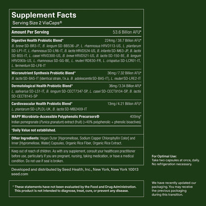 Seed DS-01 Daily Synbiotic - Adult Probiotic + Prebiotic - 30-Days with Jar